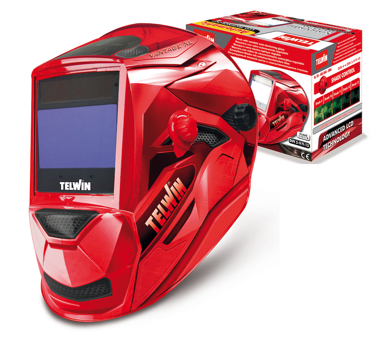 Welding Helmet - Telwin Red